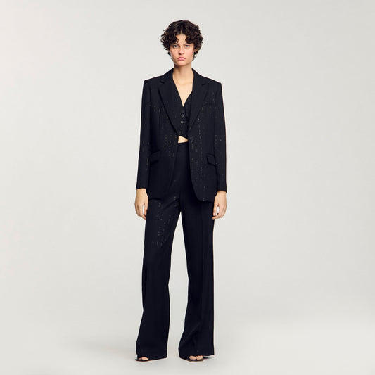Sandro Sequinned suit jacket