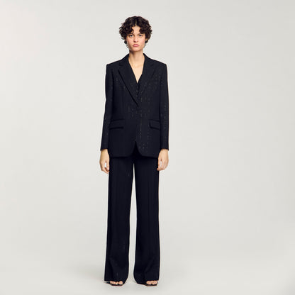 Sandro Sequinned suit jacket