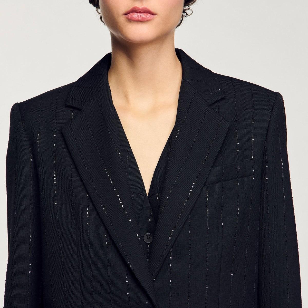 Sandro Sequinned suit jacket