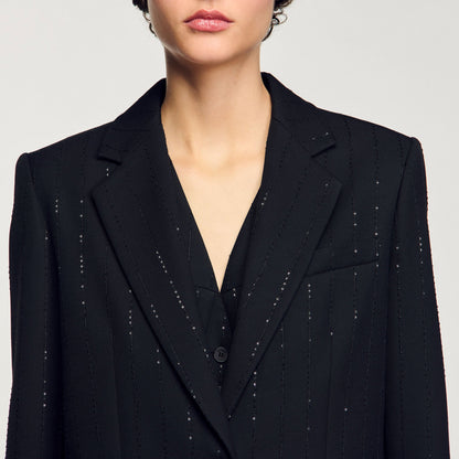 Sandro Sequinned suit jacket
