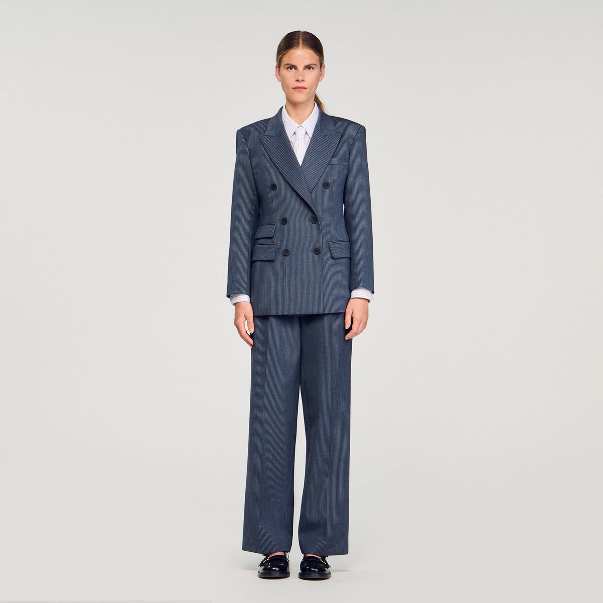 Sandro Striped tailored jacket