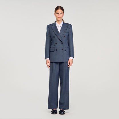 Sandro Striped tailored jacket