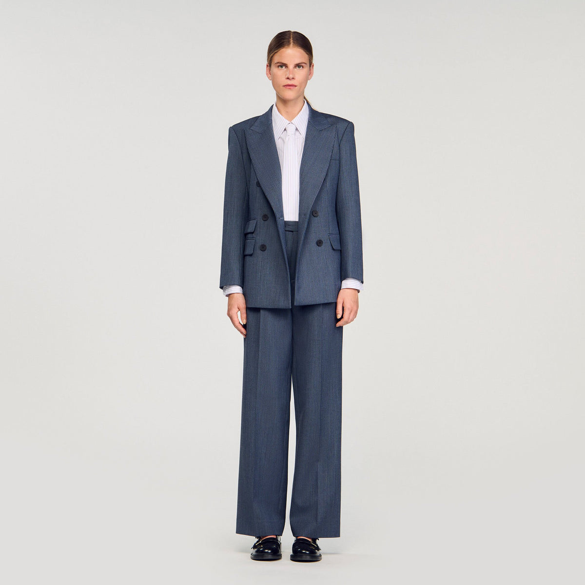 Sandro Striped tailored jacket