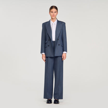 Sandro Striped tailored jacket