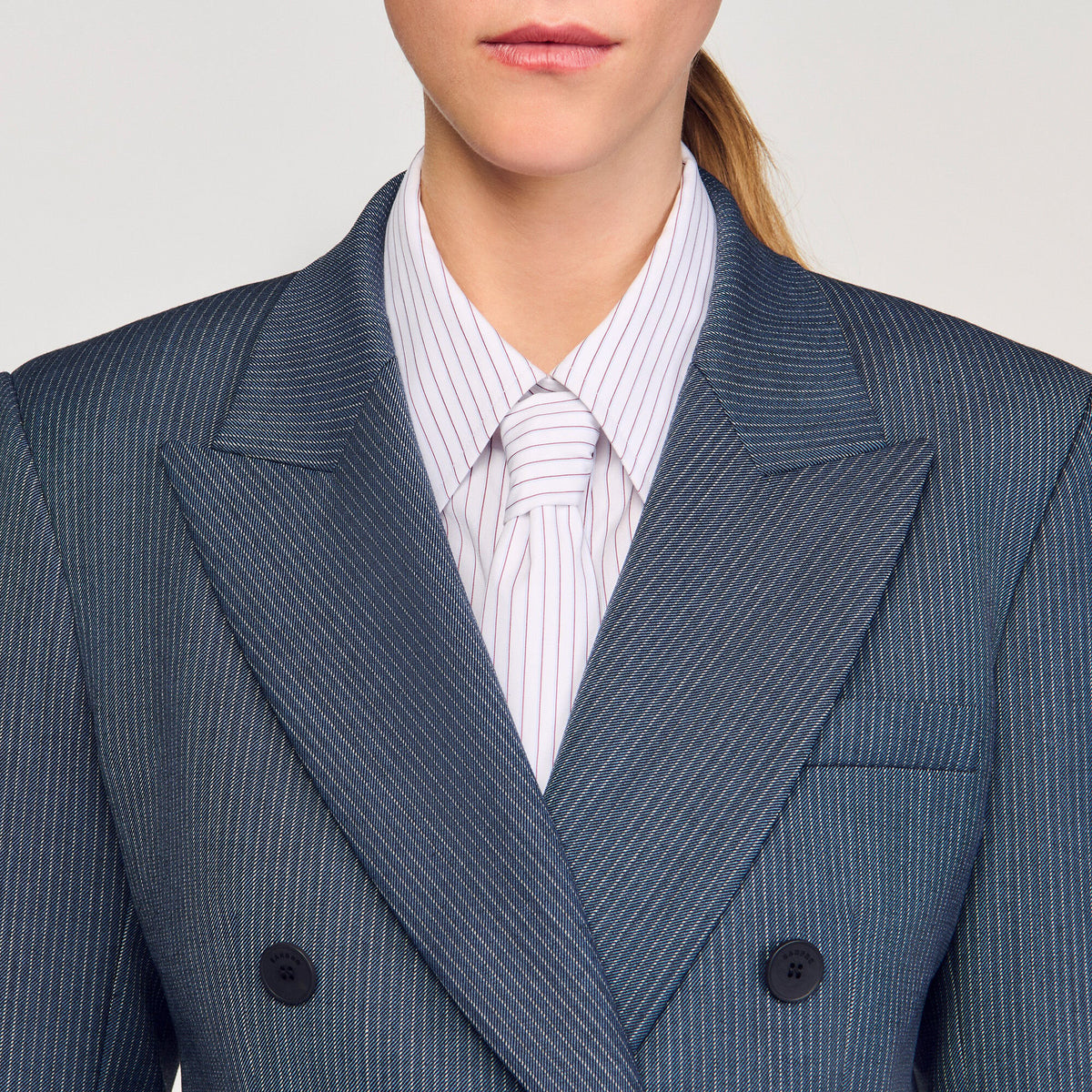 Sandro Striped tailored jacket