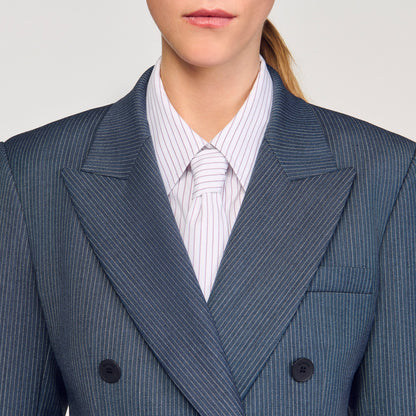 Sandro Striped tailored jacket