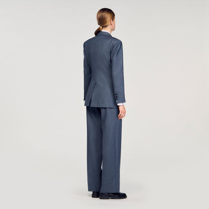 Sandro Striped tailored jacket