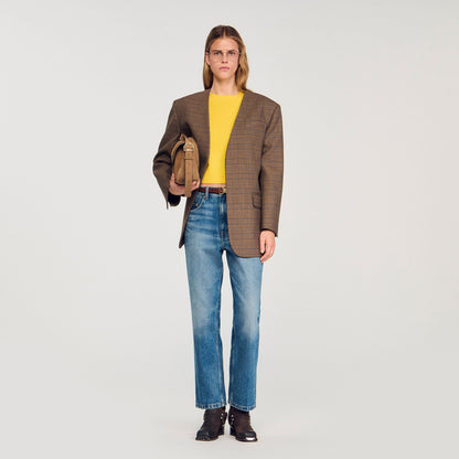 Sandro Oversized checked jacket