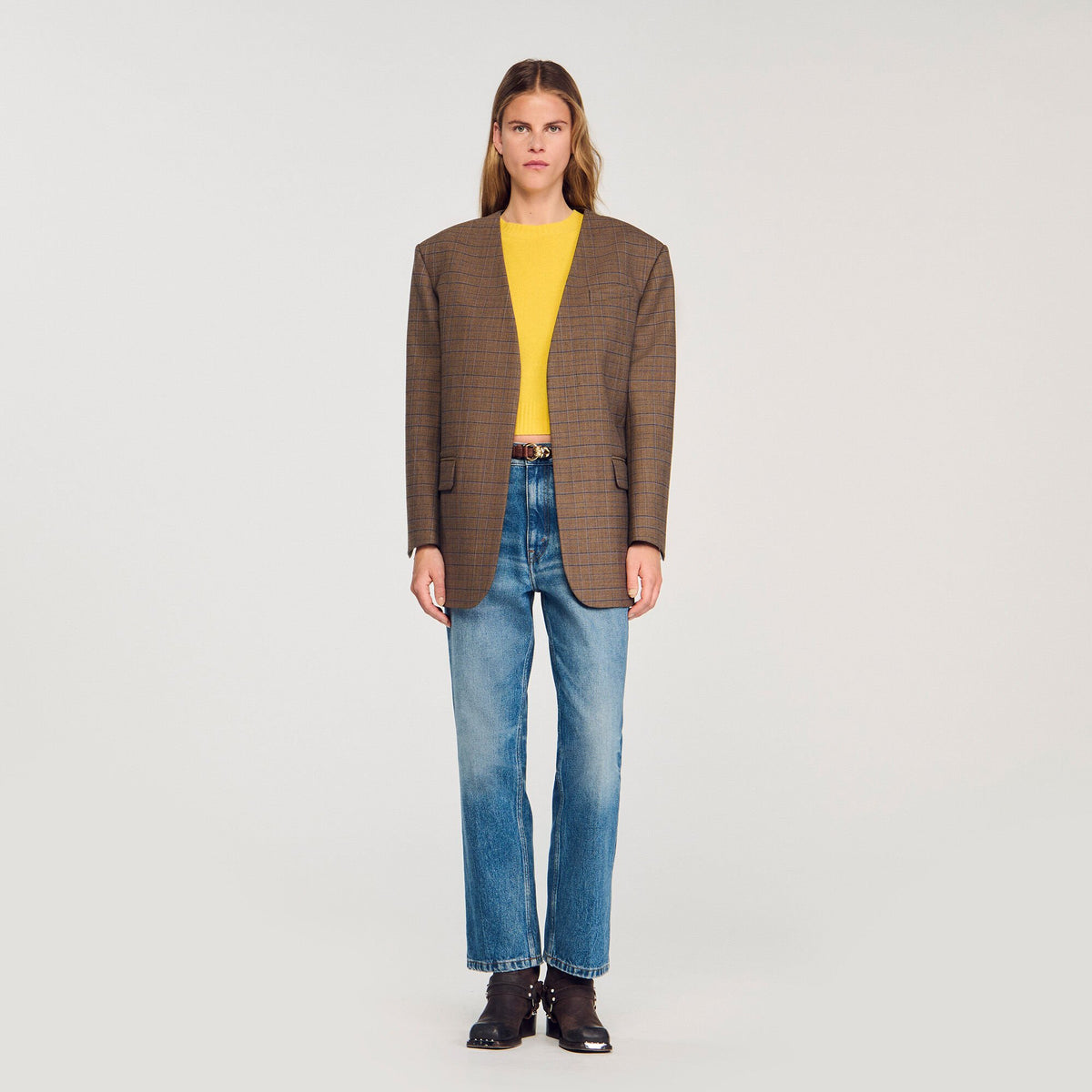 Sandro Oversized checked jacket