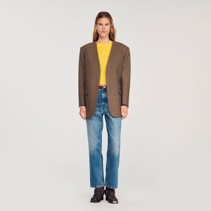 Sandro Oversized checked jacket