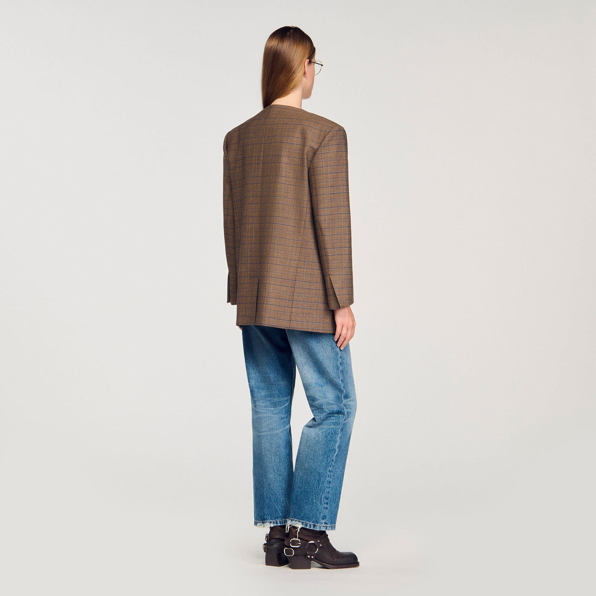 Sandro Oversized checked jacket