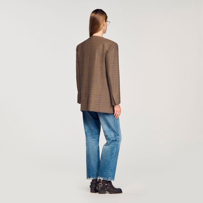 Sandro Oversized checked jacket