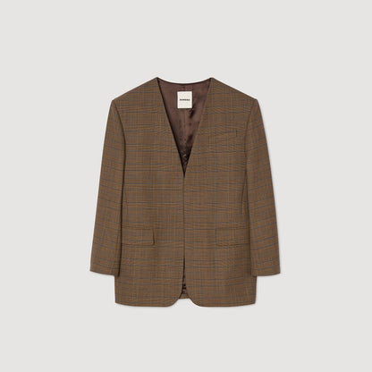 Sandro Oversized checked jacket