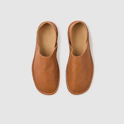 Sandro Grained leather slippers
