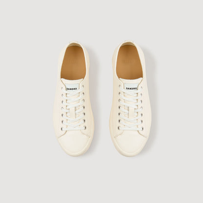 Sandro Low-top split leather trainers