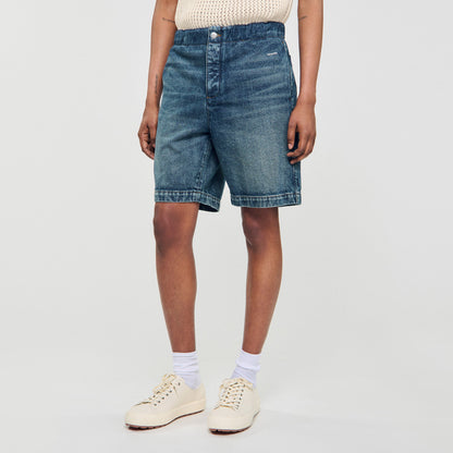 Sandro Elasticated denim shorts