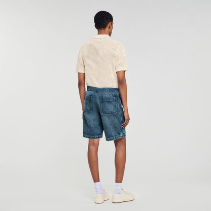 Sandro Elasticated denim shorts