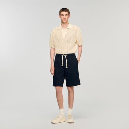 Sandro Elasticated waist cotton shorts