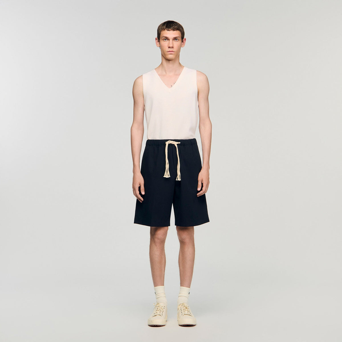 Sandro Elasticated waist cotton shorts