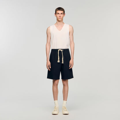 Sandro Elasticated waist cotton shorts