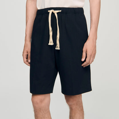 Sandro Elasticated waist cotton shorts