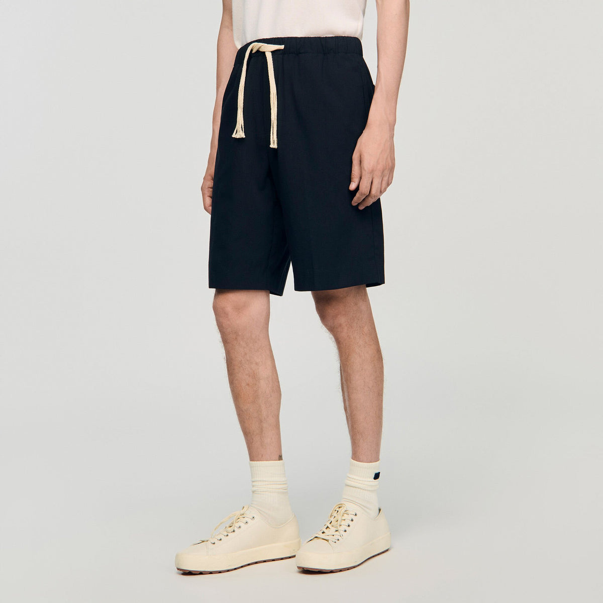 Sandro Elasticated waist cotton shorts