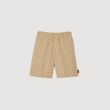 Sandro Square Cross jacquard shorts