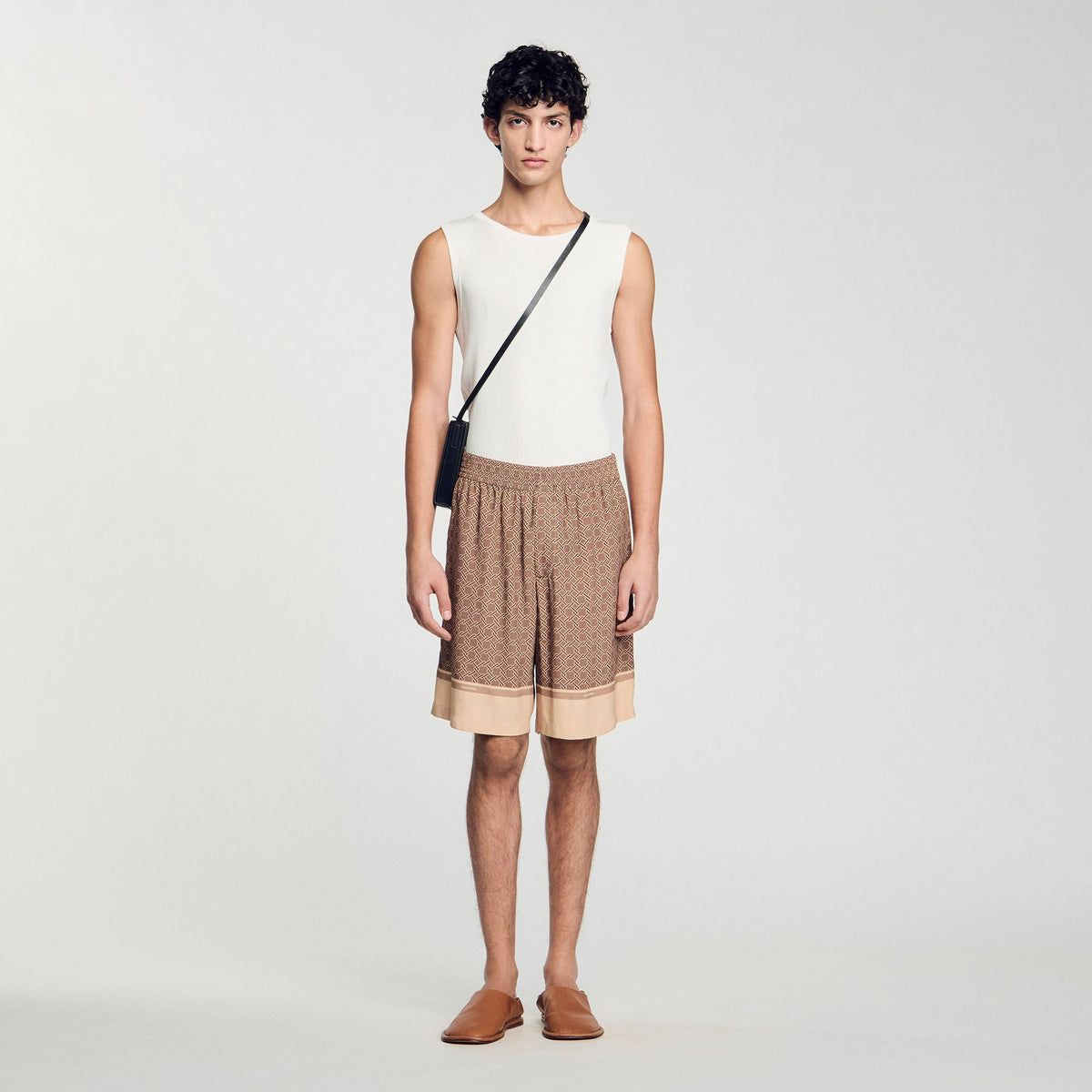 Sandro Patterned Flowy Bermuda shorts