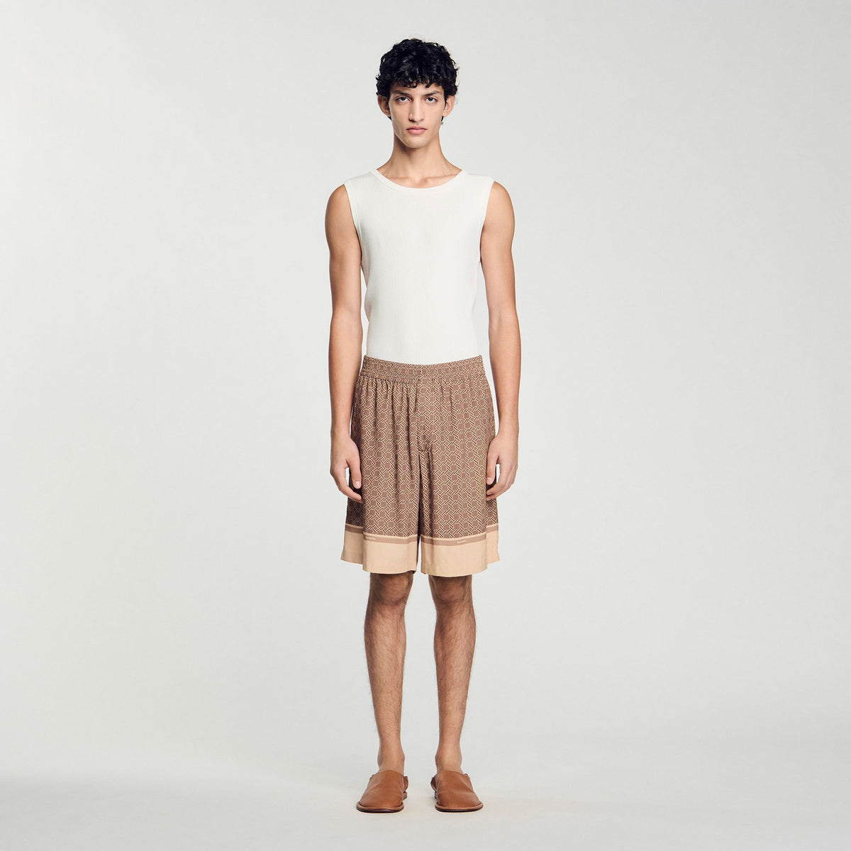 Sandro Patterned Flowy Bermuda shorts