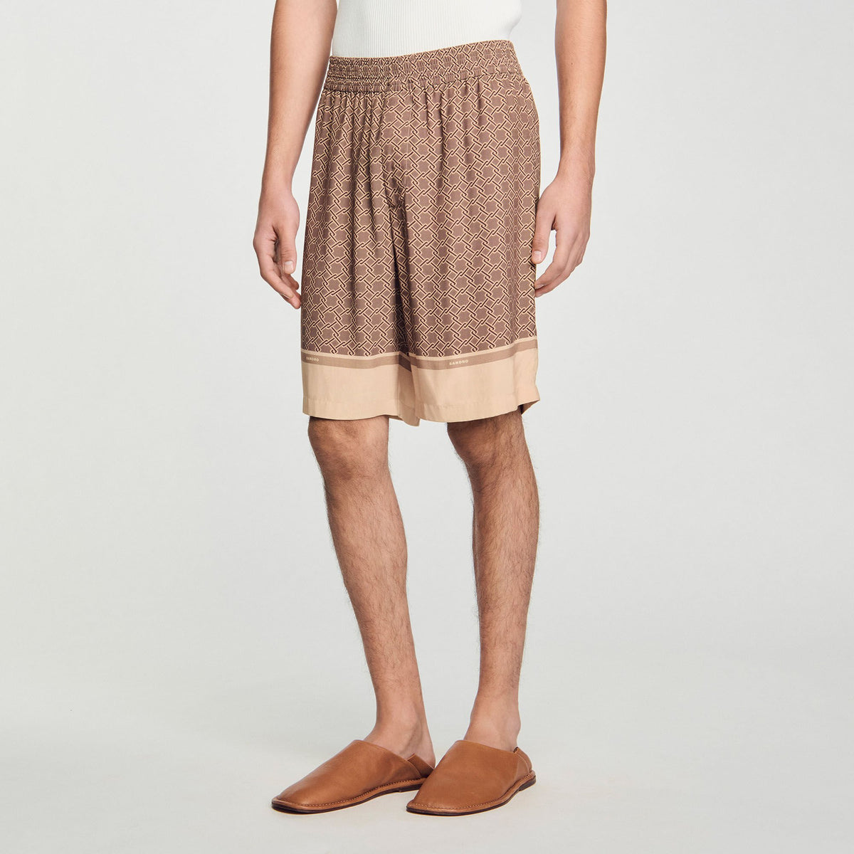 Sandro Patterned Flowy Bermuda shorts