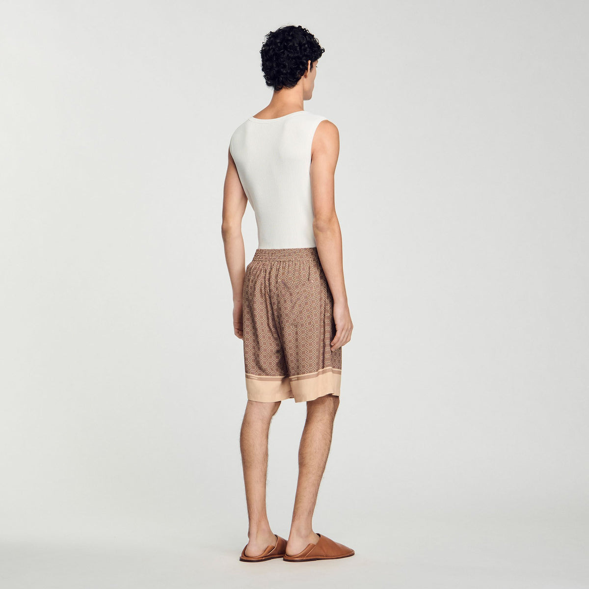 Sandro Patterned Flowy Bermuda shorts