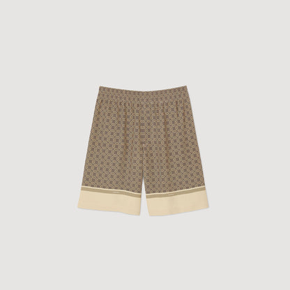 Sandro Patterned Flowy Bermuda shorts
