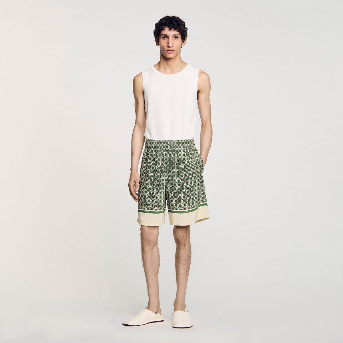 Sandro Patterned Flowy Bermuda shorts