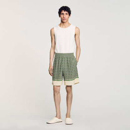 Sandro Patterned Flowy Bermuda shorts