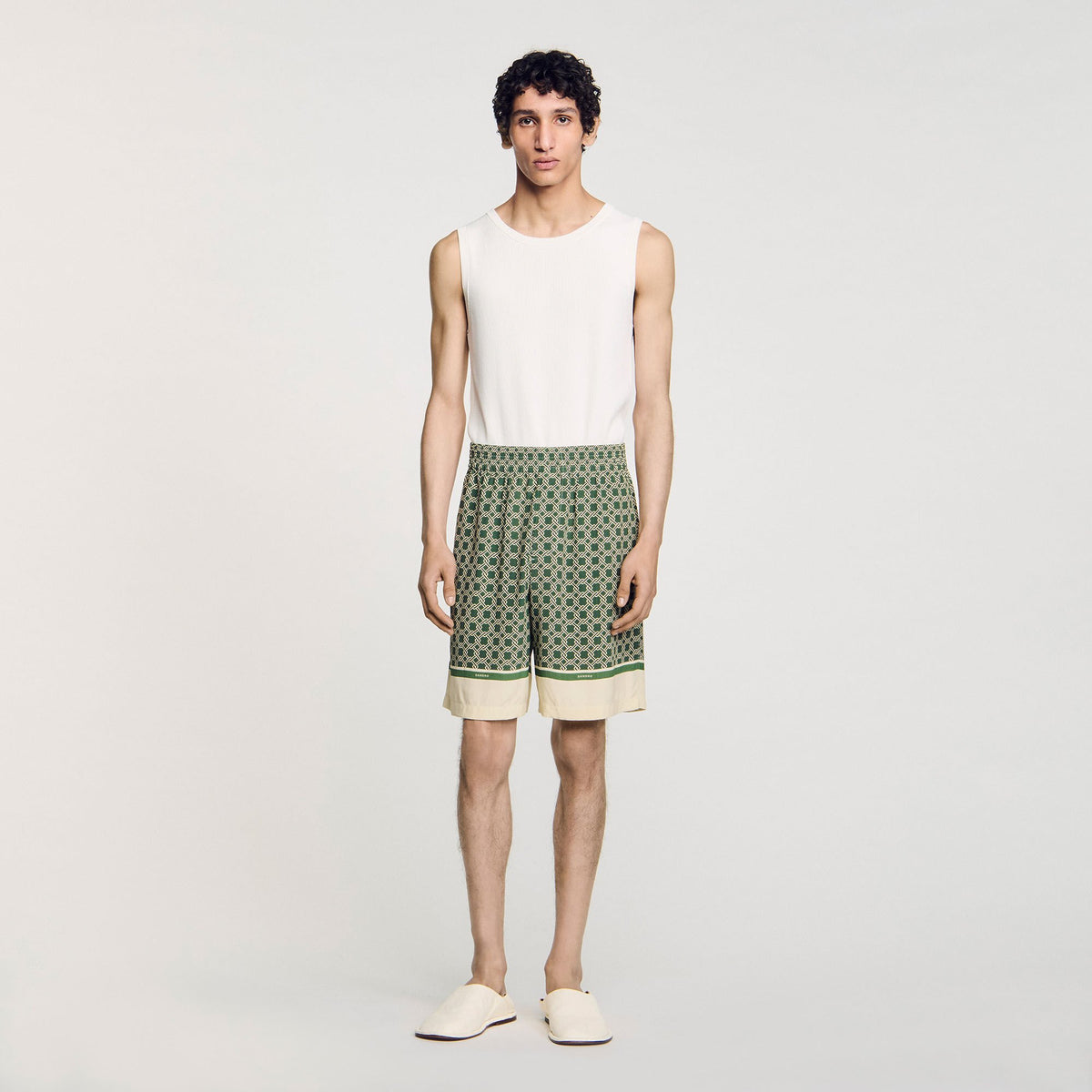 Sandro Patterned Flowy Bermuda shorts