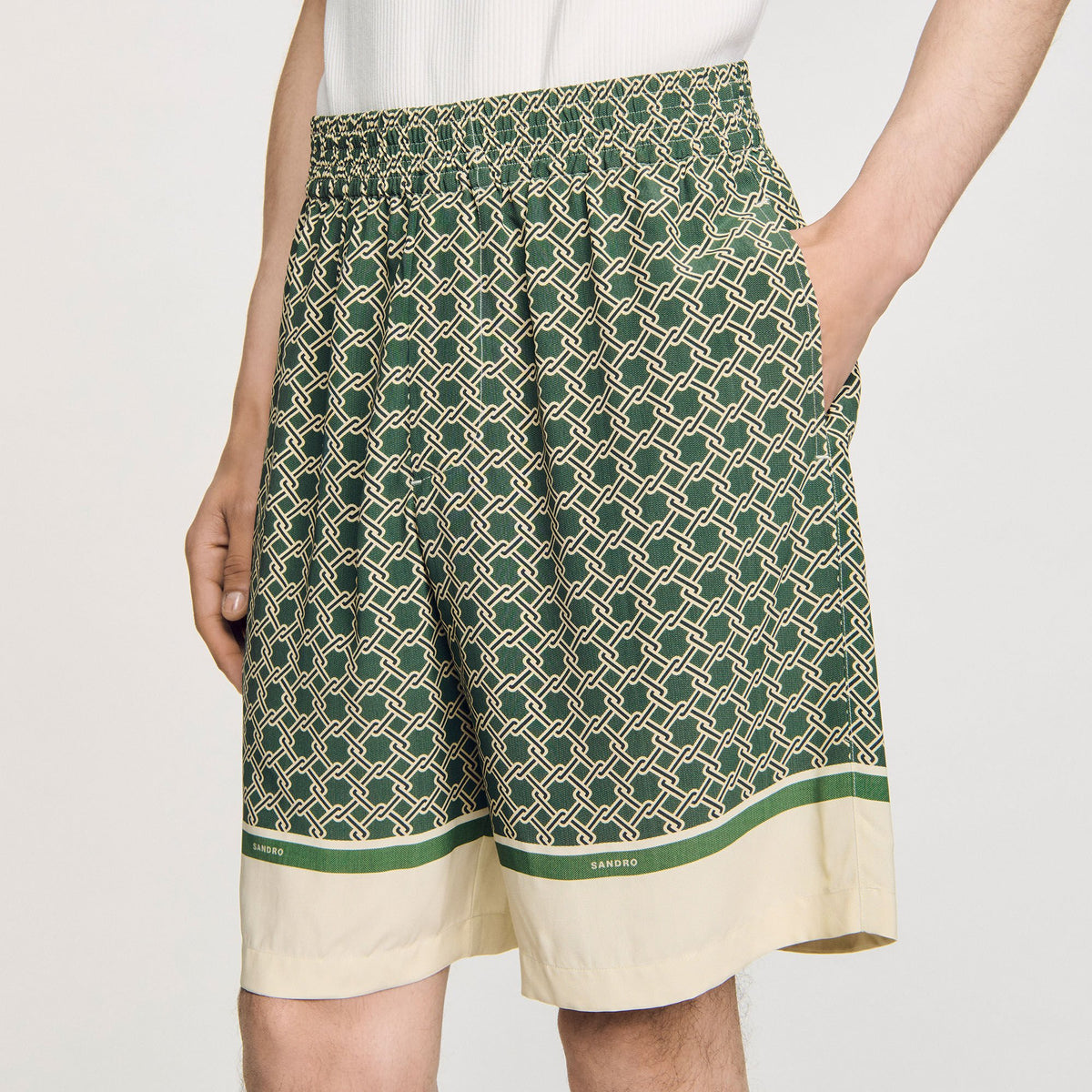 Sandro Patterned Flowy Bermuda shorts