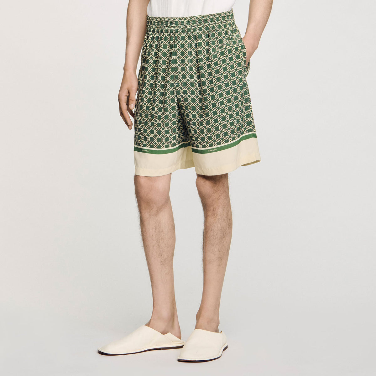 Sandro Patterned Flowy Bermuda shorts