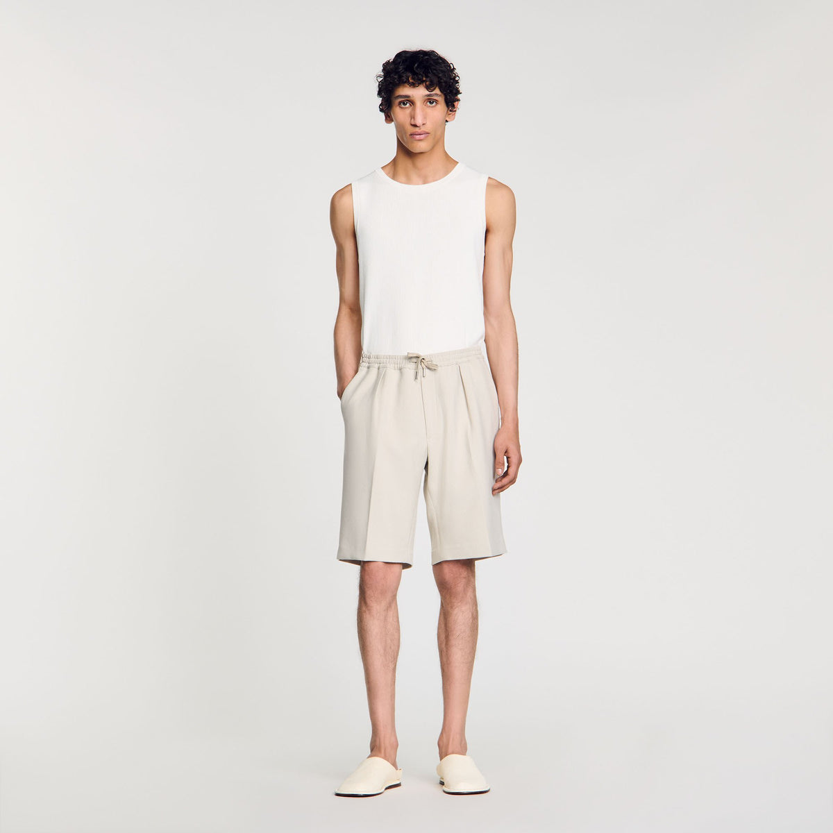 Sandro Jersey Bermuda shorts