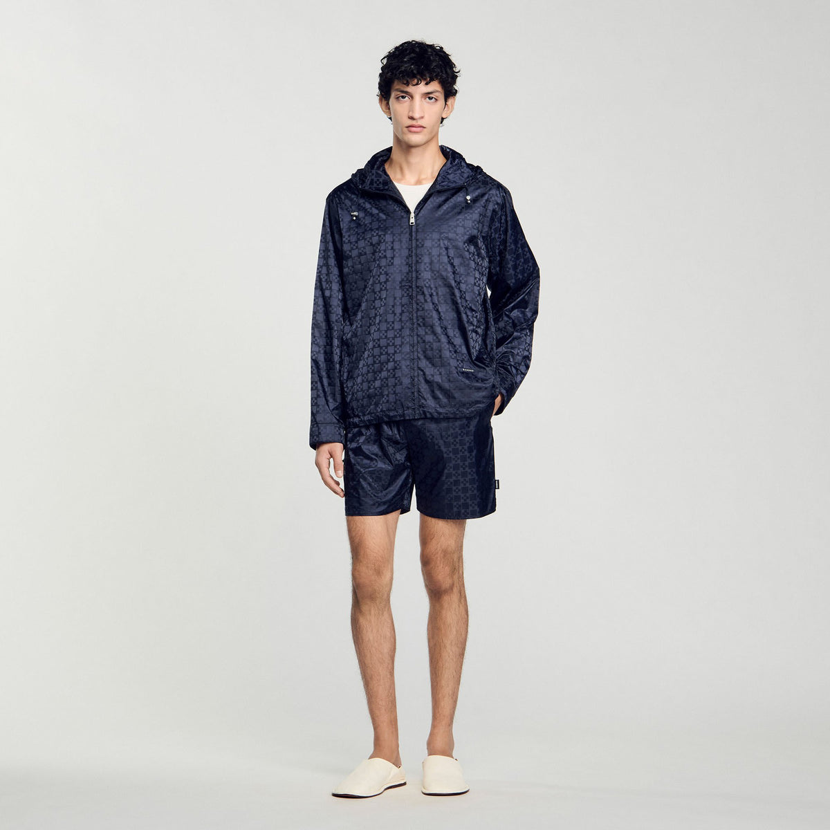 Sandro Square Cross nylon jacket