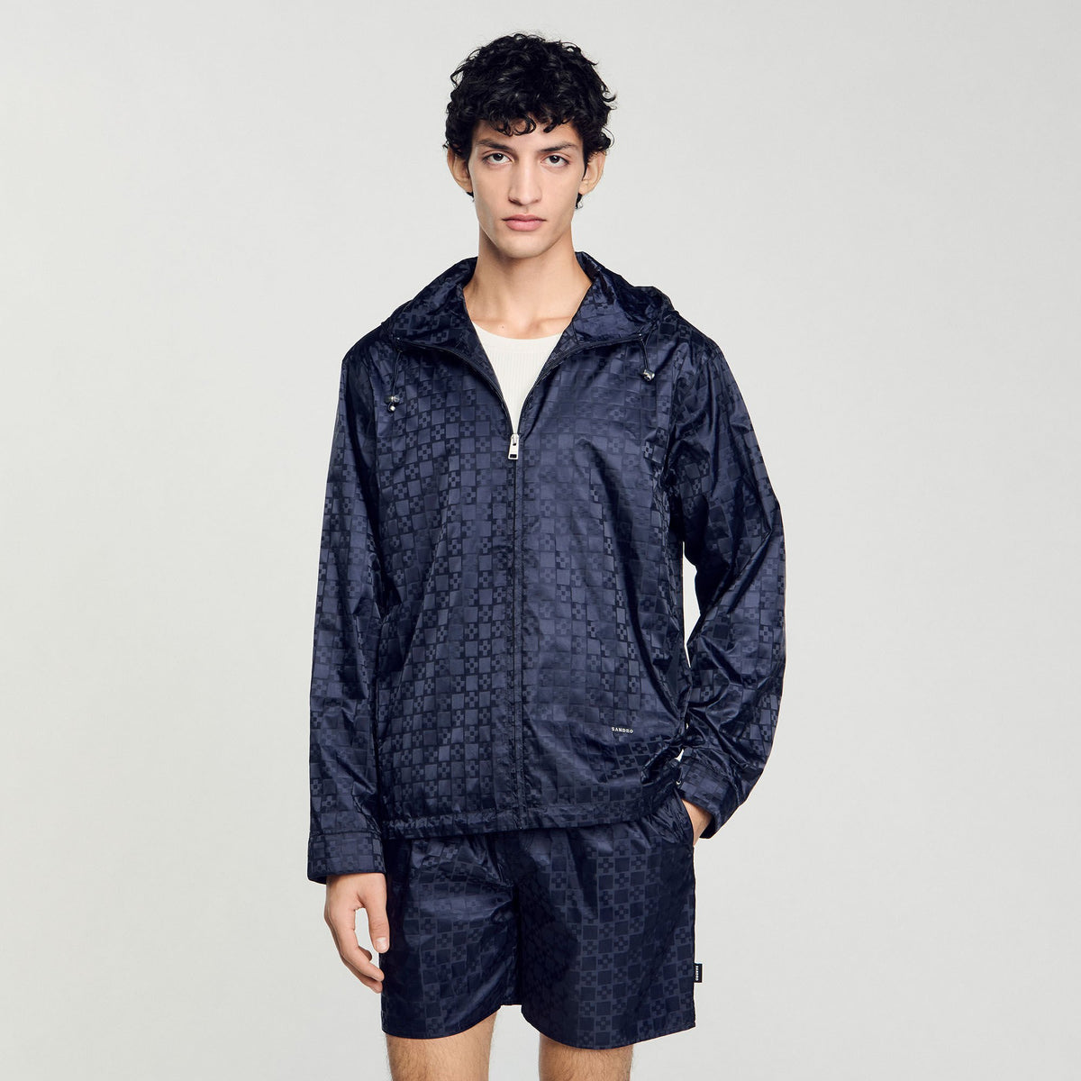 Sandro Square Cross nylon jacket