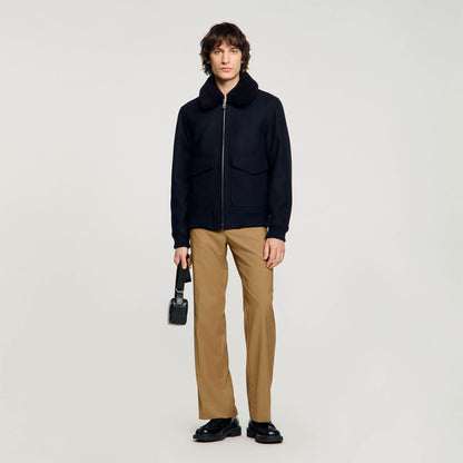 Sandro Wool aviator jacket
