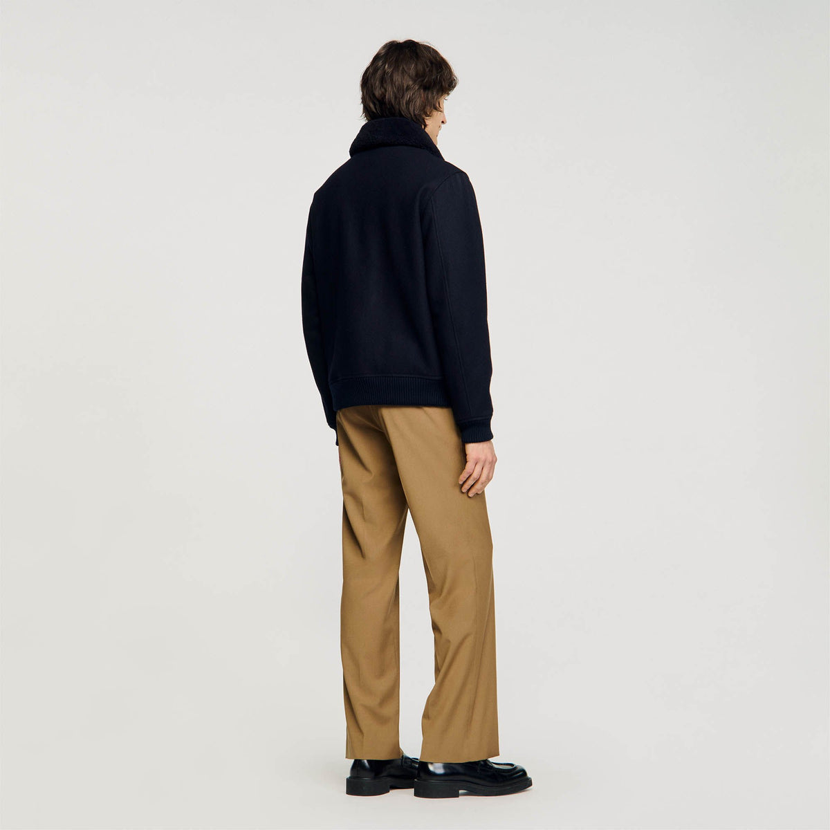 Sandro Wool aviator jacket