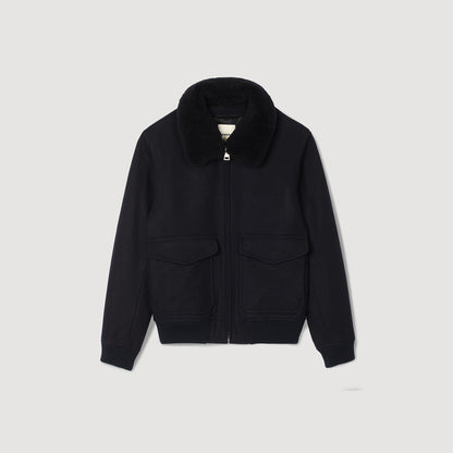 Sandro Wool aviator jacket