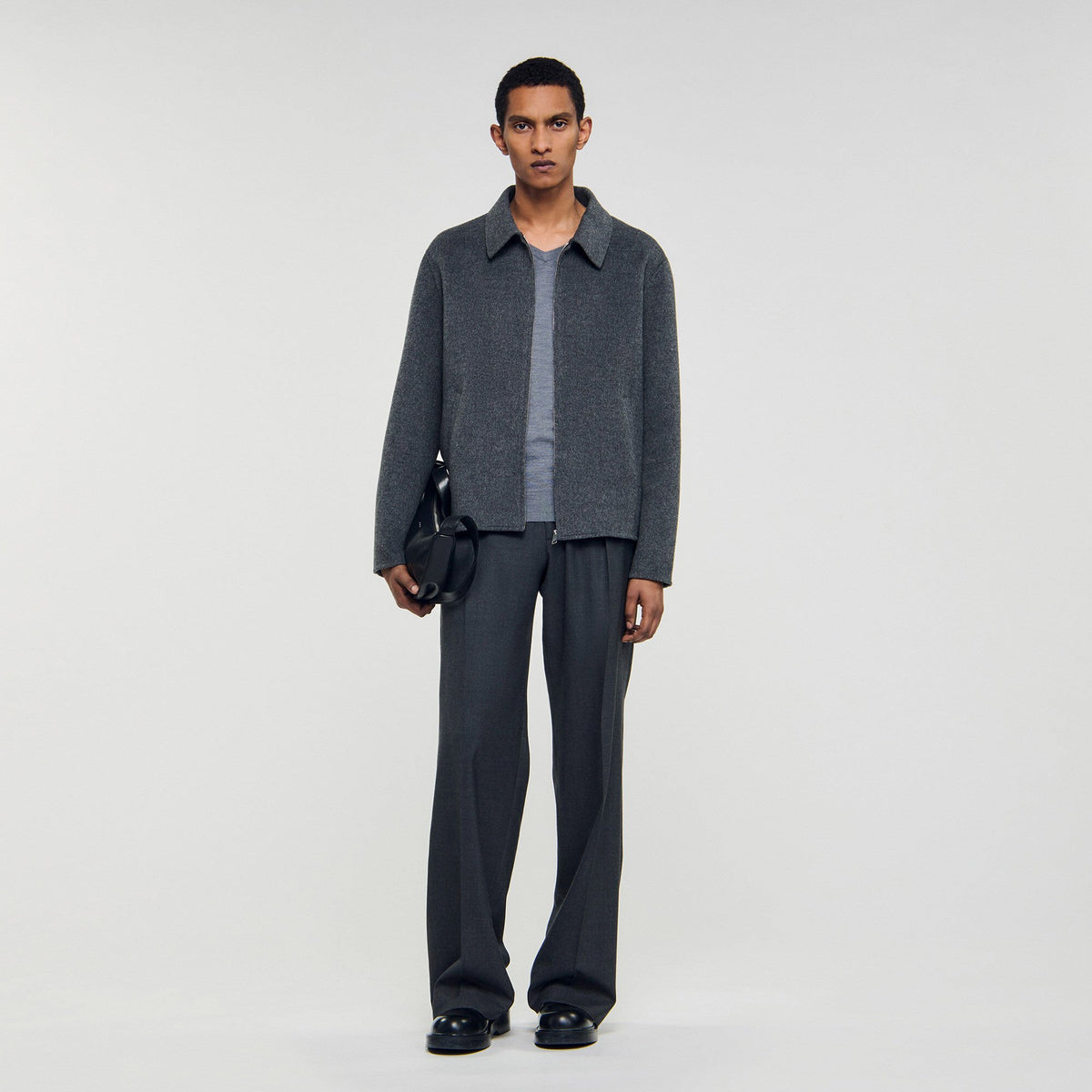 Sandro Double-faced wool jacket