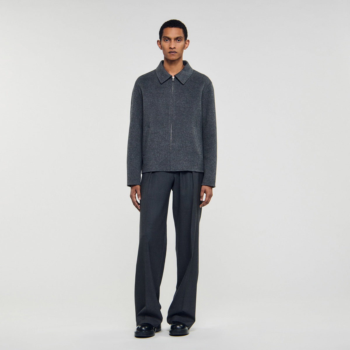 Sandro Double-faced wool jacket