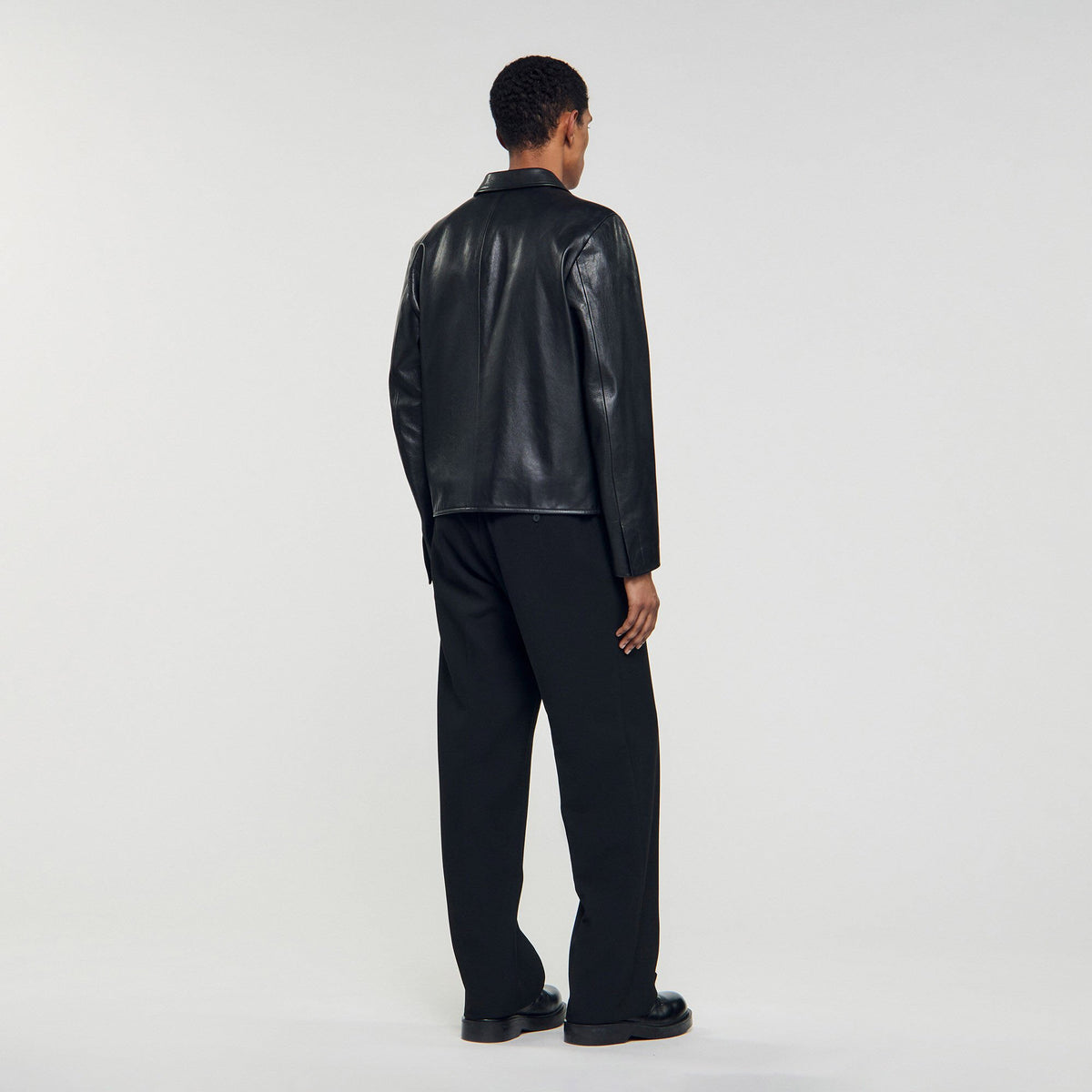 Sandro Zip-up leather jacket