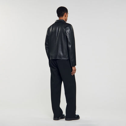 Sandro Zip-up leather jacket