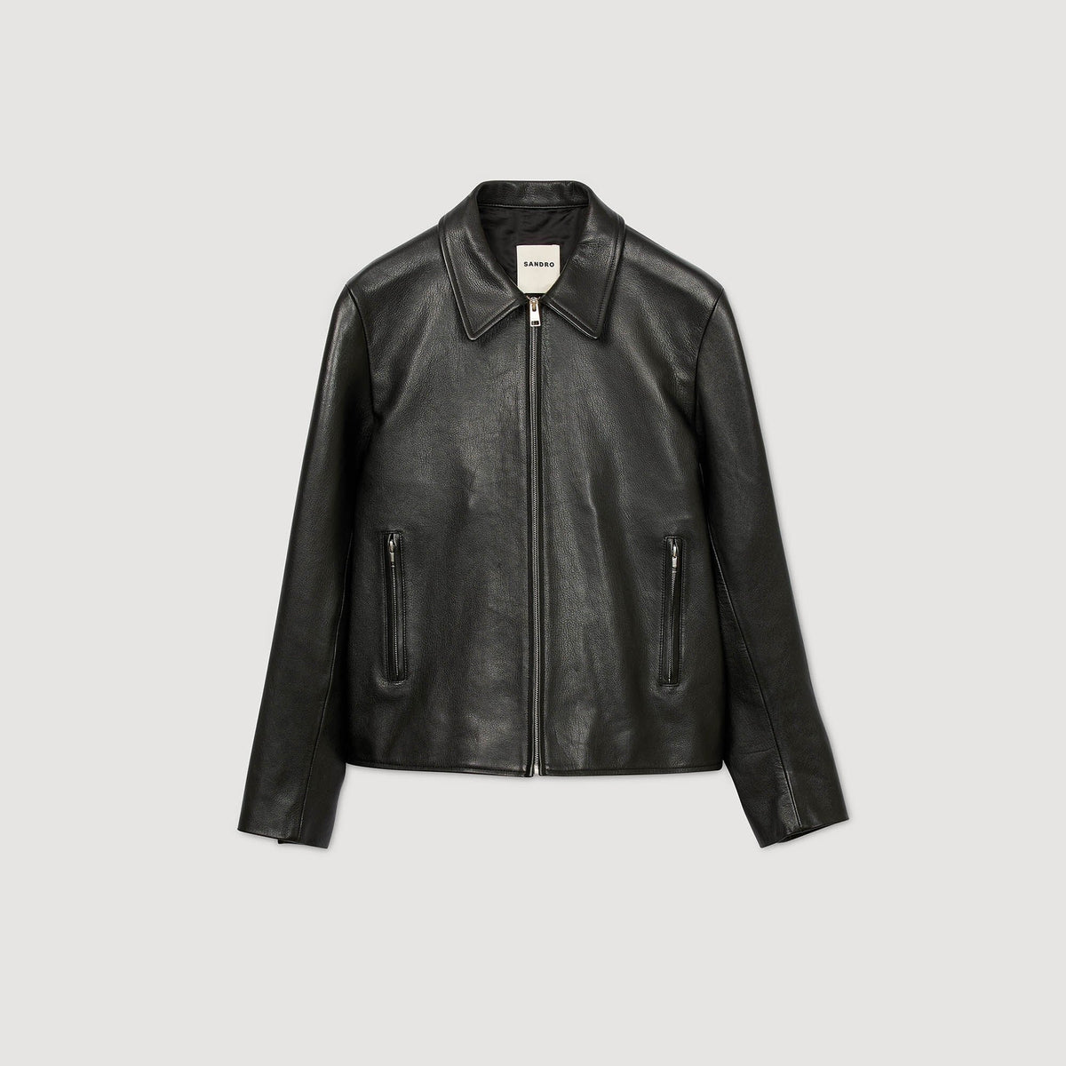 Sandro Zip-up leather jacket