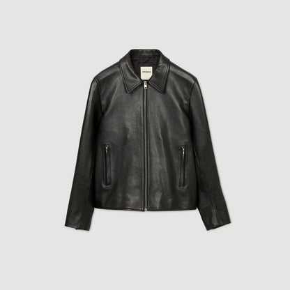 Sandro Zip-up leather jacket