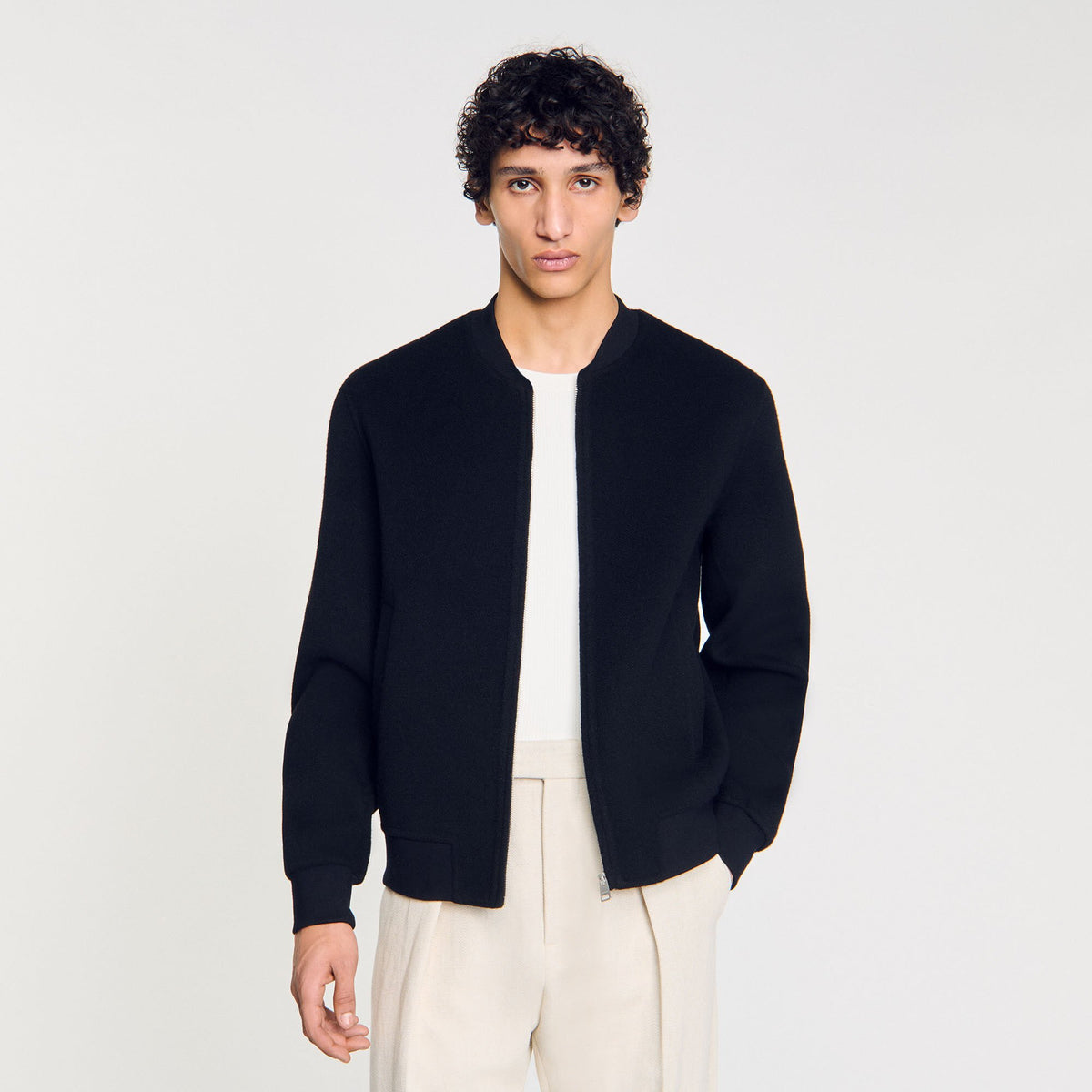 Sandro Double-faced wool jacket